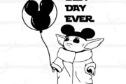 Best Day Ever Baby Yoda Mickey Ears Svg
