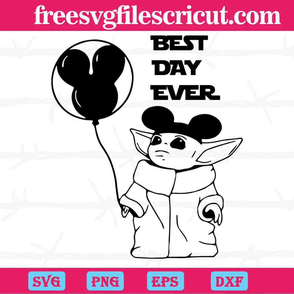 Best Day Ever Baby Yoda Mickey Ears Svg - free svg files for cricut