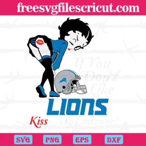 Betty Boop If You Dont Like Lions Kiss My Endzone Helmet, Svg Clipart