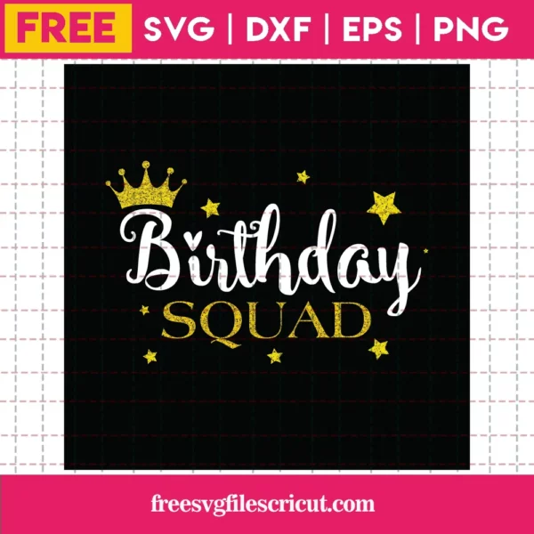 Birthday Squad Crown, Free Commercial Use Svg Fonts