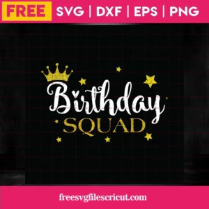 Birthday Squad Crown, Free Commercial Use Svg Fonts Invert