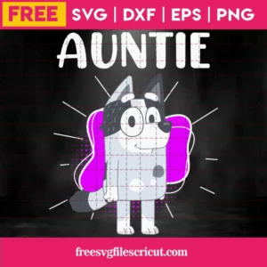 Bluey Auntie, Free Commercial Use Svg File