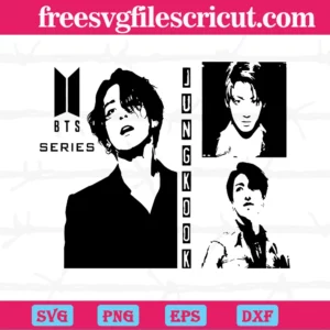 Bts Jungkook With Logo, Svg Files For Crafting And Diy Projects