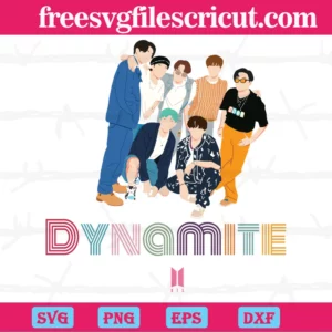 Bts Members Dynamite Logo, Cutting File Svg