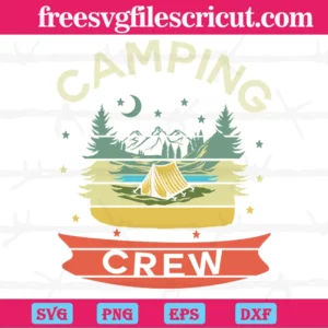 Camping Crew Layered Svg Files Invert