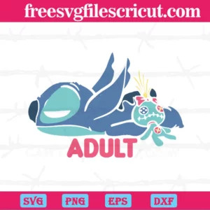 Can'T Adult Today Disney Stitch Svg Invert