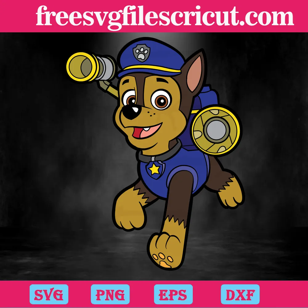 Chase Guide Paw Patrol, Svg Png Dxf Eps Cricut Silhouette - free svg files  for cricut
