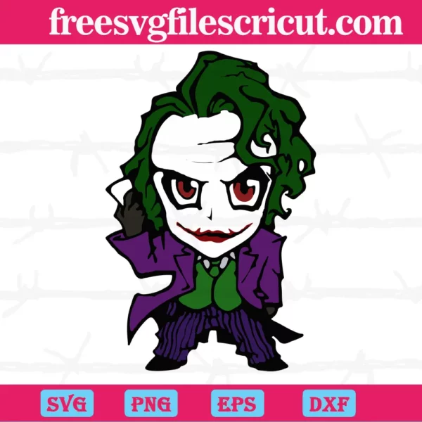 Chibi Joker Batman Digital File Svg For Diy Project
