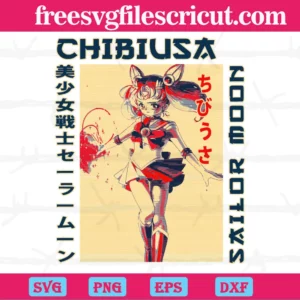 Chibiusa Sailor Moon, Cuttable Svg Files Invert