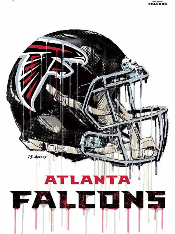 Atlanta Falcons. Silhouette of professional american football