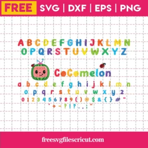 Cricut Cocomelon Alphabet Svg File Free