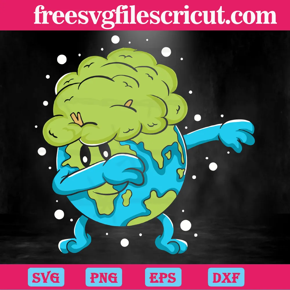 Dabbing Earth Layered Svg