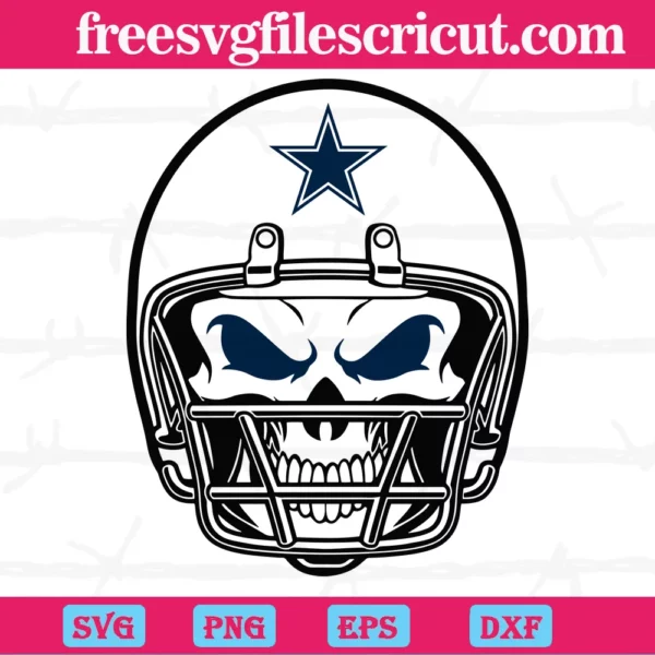 Dallas Cowboys Skull Helmet Vector File Svg