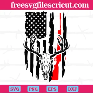 Deer Hunting Flag Cutting Svg For Diy Products