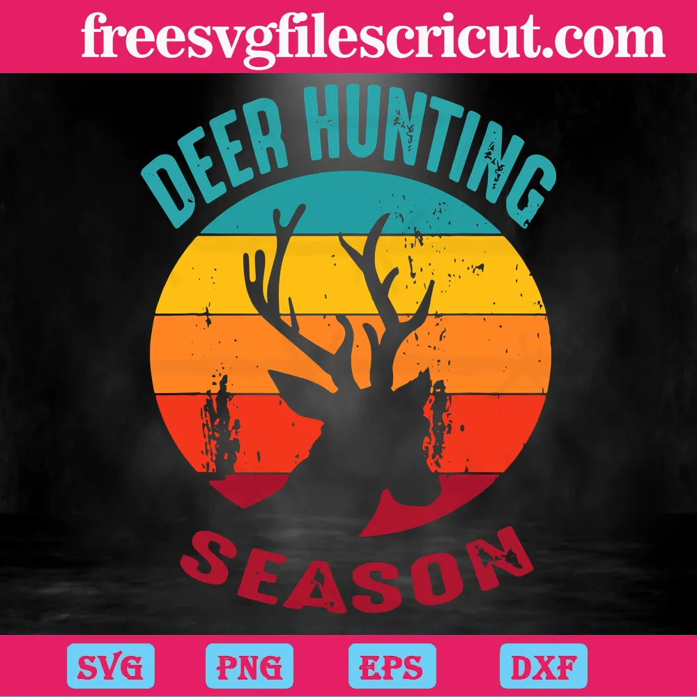 Deer Hunting Season Retro, Cutting Svg For Diy Products