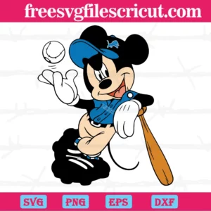 Detroit Lions Mickey Mouse Nfl Football Baseball Bat, Svg Png Dxf Eps Digital Download
