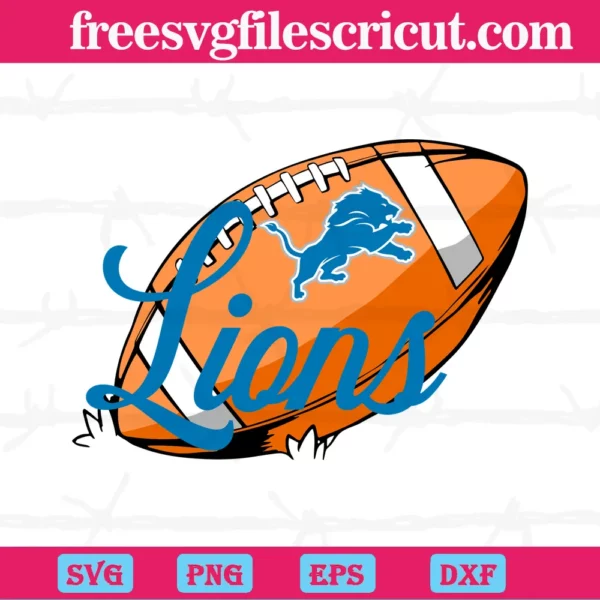 Detroit Lions Nfl Ball, Svg Png Dxf Eps Digital Download