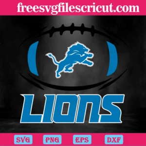 Detroit Lions Nfl Football Teams, Cutting File Svg Invert