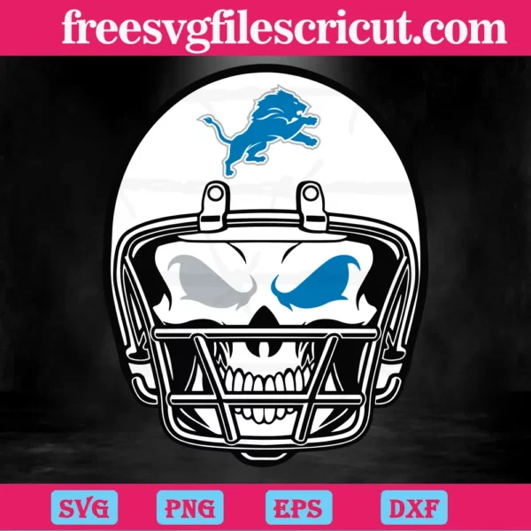 Detroit Lions Skull Svg, Svg Png Dxf Eps - free svg files for cricut