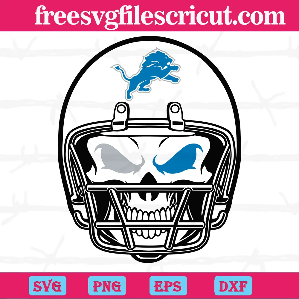 Detroit Lions Skull Svg, Svg Png Dxf Eps - free svg files for cricut