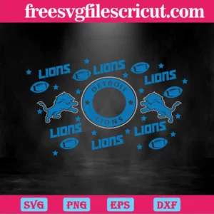 Detroit Lions Starbucks Wrap, Layered Svg Files Invert