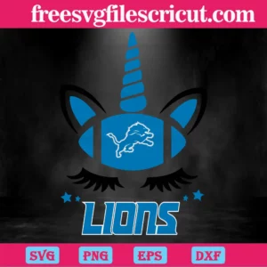 Detroit Lions Unicorn Football Team Super Bowl, Scalable Vector Graphics Invert