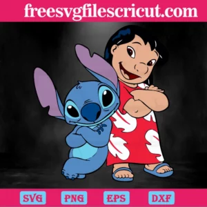 Disney Lilo And Stitch, Svg Png Dxf Eps Cricut Silhouette Invert