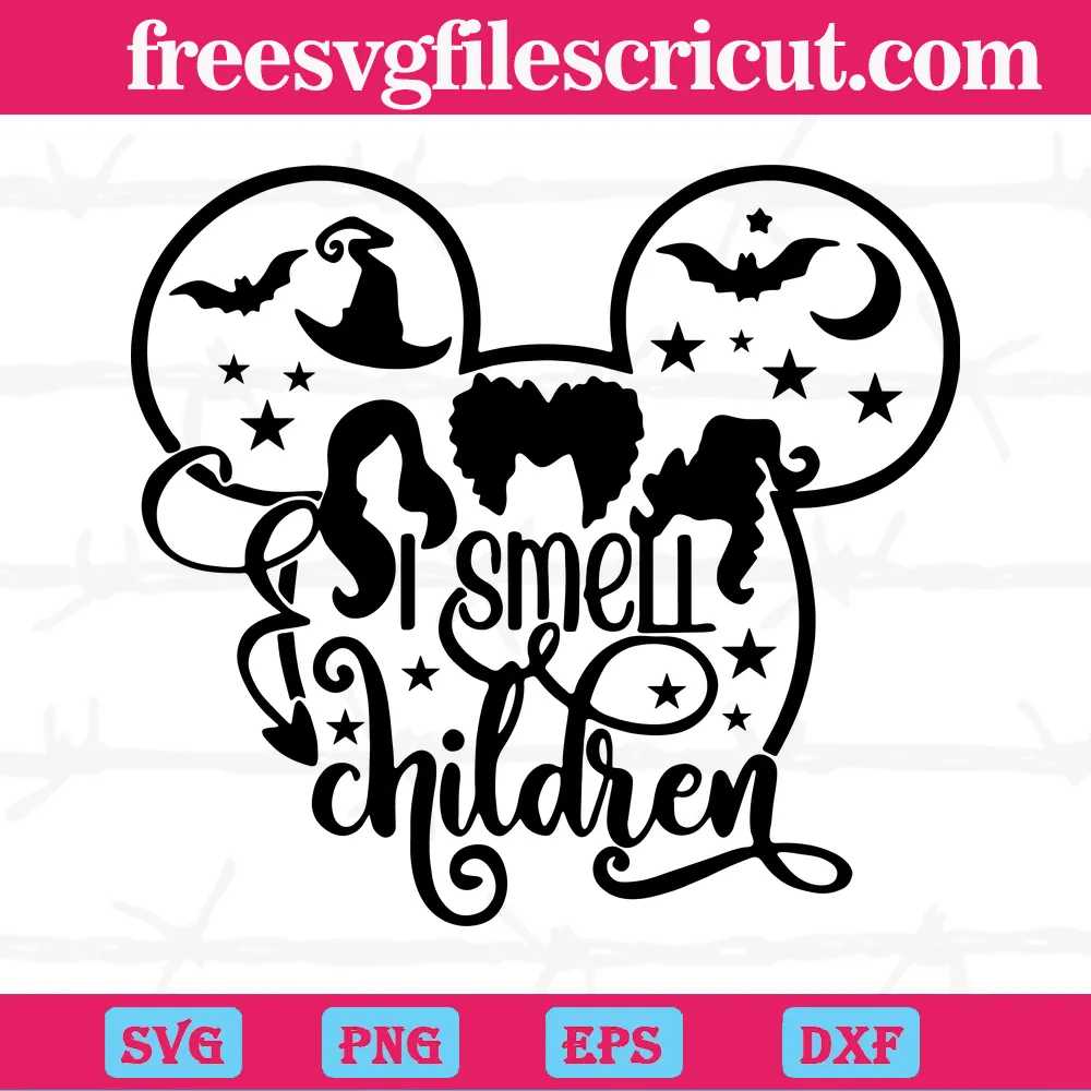 Disney Mickey Head I Smell Children Hocus Pocus Svg