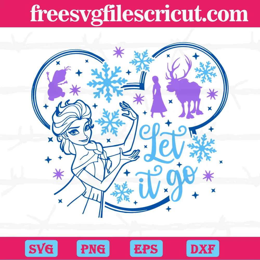 Disney Mickey Mouse Head Frozen Svg