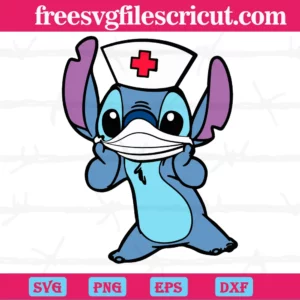 Disney Nurse Stitch, Svg Png Dxf Eps Cricut