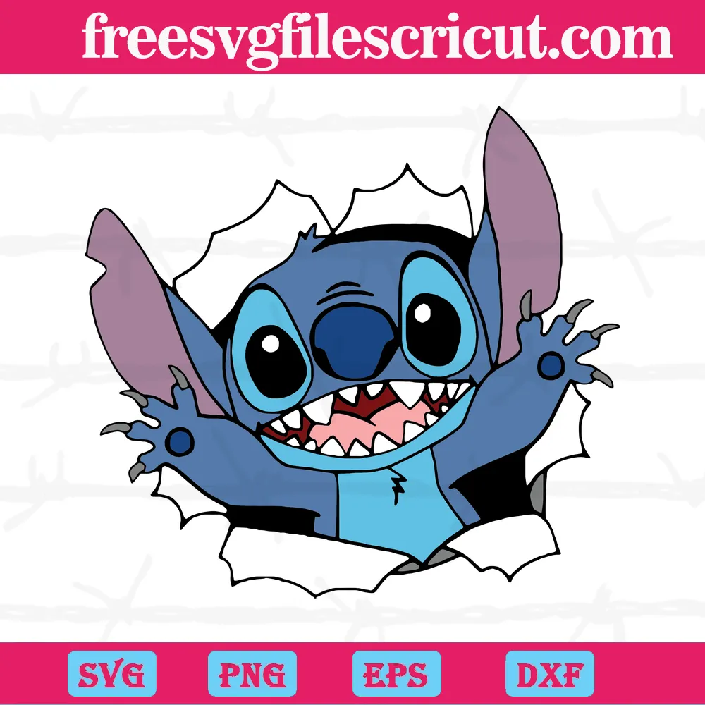 Disney Stitch Breakout, Svg Png Dxf Eps Digital Download - free svg files  for cricut