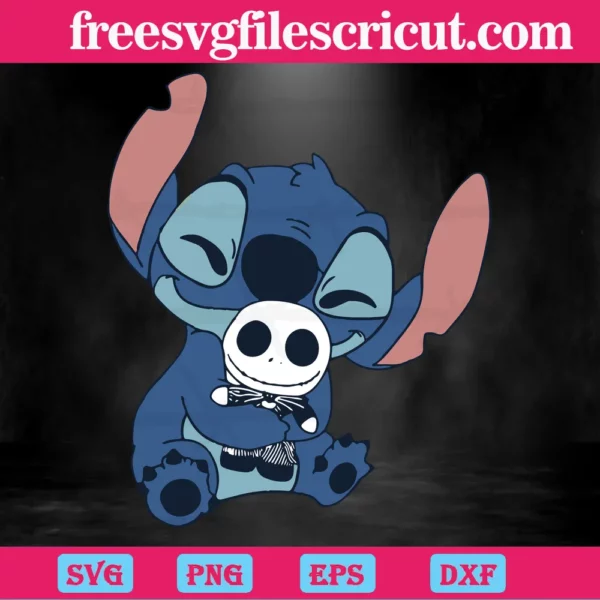 Disney Stitch Hug Baby Jack Skellington Svg Invert