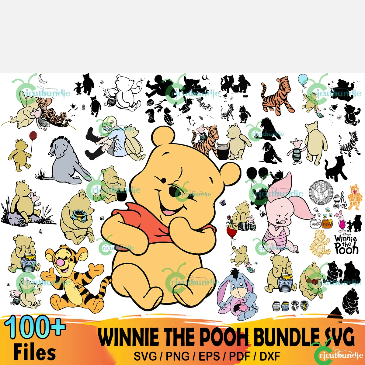 100+ Winnie The Pooh Bundle Svg, Disney Svg, Pooh Characters
