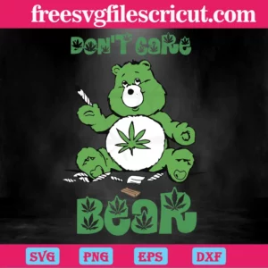 Dont Care Bear Cannabis Weed Plant Svg Invert