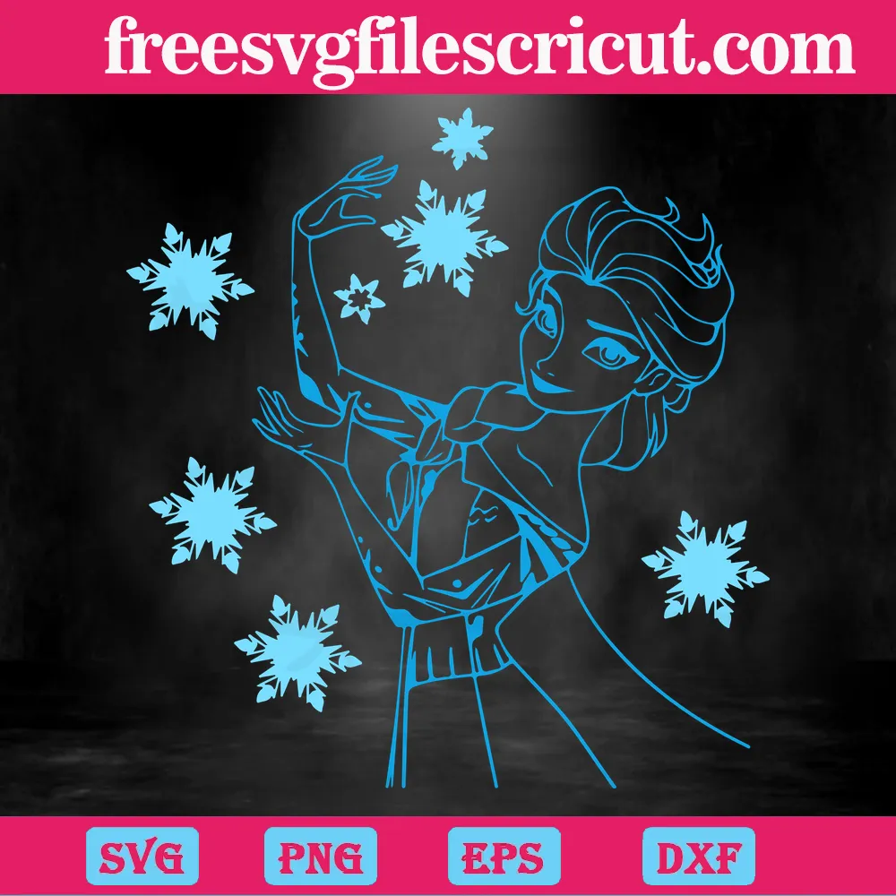 Elsa Frozen Snowflake Svg