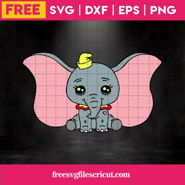 Free Cricut Baby Dumbo Svg