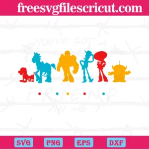 Friend Toy Story Characters Svg Invert