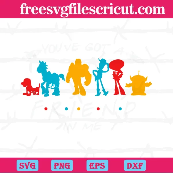 Friend Toy Story Characters Svg Invert
