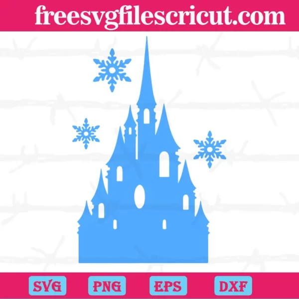 Frozen Castle Svg Free Invert