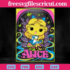 Funko Pop Alice In Wonderland Free Commercial Svg Invert