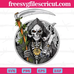 Grim Reaper Smoking Weed Svg For Cricut