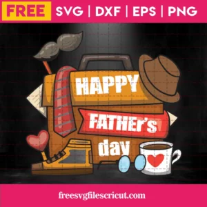Happy Fathers Day Silhouette Svg Free Invert