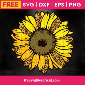 Hippie Sunflower Silhouette Svg Free Invert
