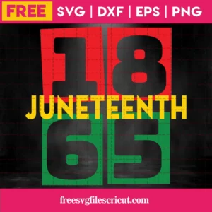 Juneteenth Day 1865 Silhouette Svg Free Invert