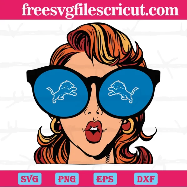 Just A Girl Glassess In Love With Her Detroit Lions Sport, Design Files