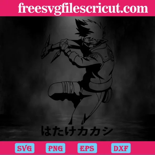 Kakashi Hatake Svg, Naruto Svg, Naruto Anime Svg Invert