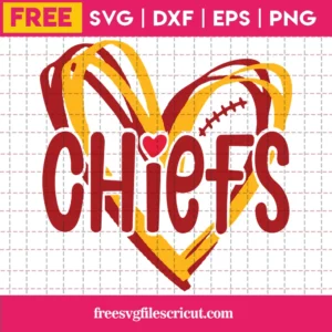 Kansas City Chiefs Football Love, Free Svg Files For Commercial Use