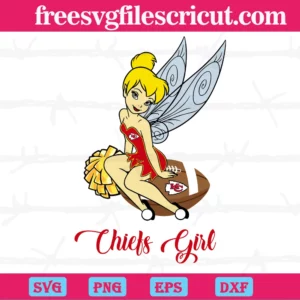 Kansas City Chiefs Girl Tinkerbell, Svg Files