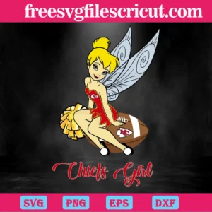 Kansas City Chiefs Girl Tinkerbell, Svg Files Invert