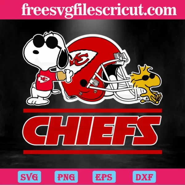 Kansas City Chiefs Snoopy And Woodstock Svg, Svg Png Dxf Eps Cricut ...